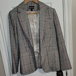 RW&CO. Black and Cream Checkered Blazer